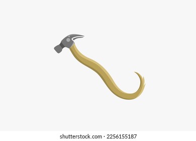 Illustration vector graphic of dragon hammer