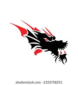 Illustration vector graphic of dragon heads are great for making logos or making clothes designs etc.
