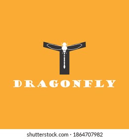 
illustration vector graphic of dragonfly with letter y background fit for icon