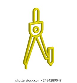Ilustración Icono de brújula de Vector. Apto para el diseño, arquitecto, educación, etc.