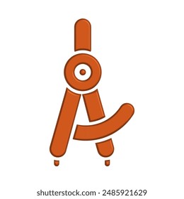 Ilustración Icono de brújula de Vector. Apto para el diseño, arquitecto, educación, etc.