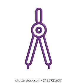 Illustration Vector graphic of drawing compass icon. Fit for design, architect, education etc.