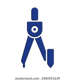 Ilustración Icono de brújula de Vector. Apto para el diseño, arquitecto, educación, etc.
