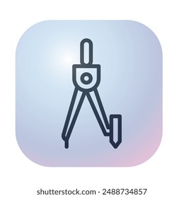 Illustration Vector graphic of drawing compass icon. Fit for design, architect, education etc.