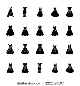 Ilustración Gráfico vectorial del icono de vestidos