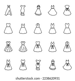
Ilustración Gráfico vectorial del icono de vestidos