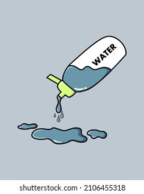 Illustration vector graphic of drinking bottles