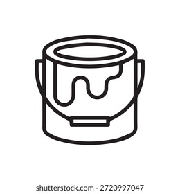 Ilustración Vector gráfico de Dripping Paint Can Icon