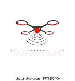 Illustration Vector graphic of drone logo