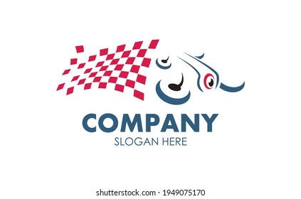 Illustration vector graphic of a drone with a red flag. Fit for delivery business, drone store etc. Vector illustration