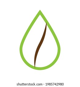 Illustration Vector graphic of  drop water and coffee seed design
