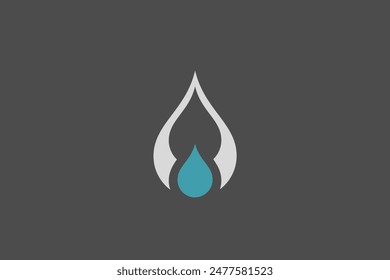 Illustration vector graphic of drop water and technology. Good for logo