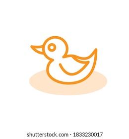 Ilustración Gráfica vectorial de la plantilla de icono de pato