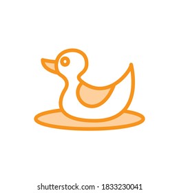 Ilustración Gráfica vectorial de la plantilla de icono de pato
