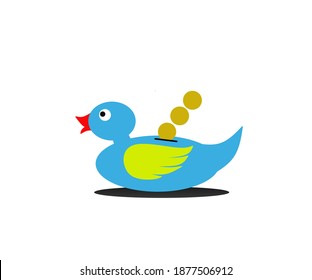 Gráfico vectorial de ilustración de pato para guardar para el futuro