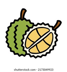 Illustration Vector Graphic of durian, fruit, food icon
