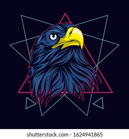 Illustration vector graphic eagle blue symbol logo icon