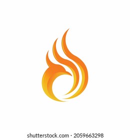 illustration vector graphic of the eagle fire logo template, good for your brand logo needs