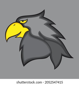 ilustración vectorial gráfico del logo de diseño de cabeza de águila, perfecto para animales, empresa, equipo, empresa, juego, deporte, pájaro, etc.