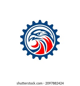 Illustration vector graphic of eagle head american icon logo design template