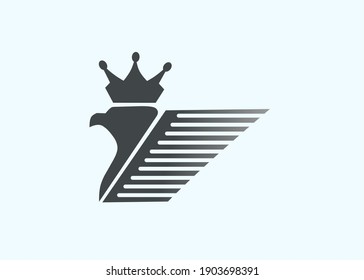 illustration vector graphic of the eagle king, black stlye HD quality