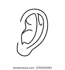 Illustration vector graphic of Ear Outline