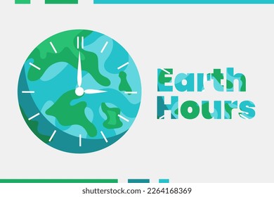 Illustration vector graphic of earth hours. Good for poster
