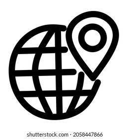illustration vector graphic of
earth and location icon perfect for icons, images, app features, apps, directions, maps