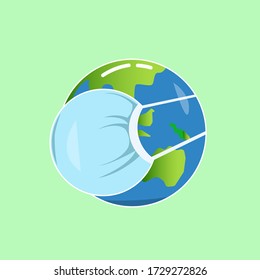 Illustrationsvektorgrafik der Erde krank, gut für Ihr Design für die Umwelt Tag