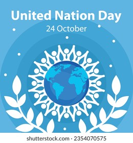 illustration vector graphic of earth surrounded people icon, perfect for international day, united nation day, celebrate, greeting card, etc.
