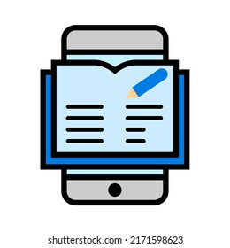 Illustration Vector Graphic of Ebook, education, elearning Icon
