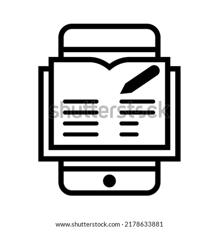 Illustration Vector Graphic of Ebook, education, elearning Icon