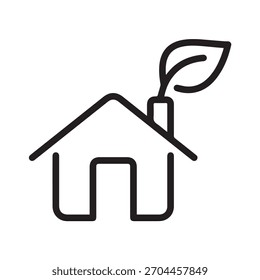 Gráfico vetorial de ilustração do ícone Eco Friendly Home