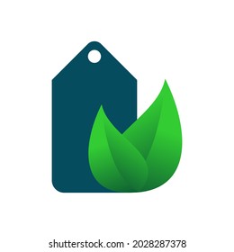 Illustration Vector Graphic of ECO Price Tag Logo. Perfect to use for Technology Company
