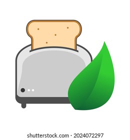 Illustration Vector Graphic of ECO Toaster Logo. Perfect to use for Technology Company