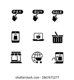 Ilustración Gráfico vectorial del icono de ecommerce