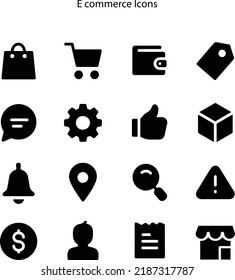 illustration vector graphic of e-commerce icons, perfect for website mobile apps, the set design of e-commerce icons, shopping icons.