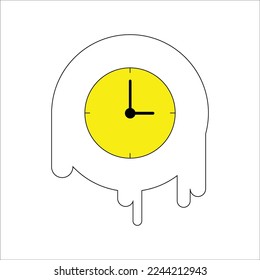 Illustration vector graphic of egg and clock. Perfect for fast food product, etc.