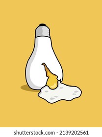 Gráfico vectorial de ilustración de la lámpara de huevo