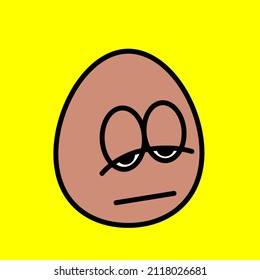 illustration vector graphic of egg, using for emoticon