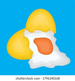 Ilustración vectorial del huevo.Perfecto para productos alimenticios y productos para la elaboración de pasteles
