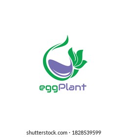 illustration vector graphic of eggplant and green leaf, perfect for vegetable, food, nutrition, etc.