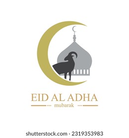 illustration vector graphic of eid al adha logo design