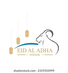 illustration vector graphic of eid al adha logo design