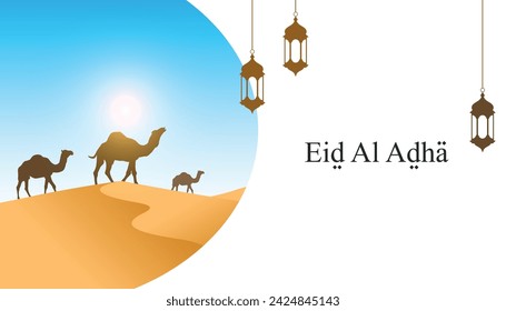 Illustration Vektor-Grafik von eid al adha perfekt für Hintergrunddesign