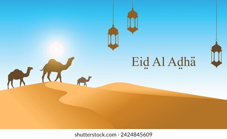 Illustration Vektor-Grafik von eid al adha perfekt für Hintergrunddesign