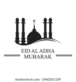 illustration vector graphic of eid al adha logo design