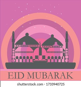 Illustration Vector Graphic Of Eid Mubarak Card