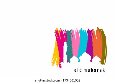 illustration vector graphic of eid mubarak Wallpaper, eid mubarak background in grunge design