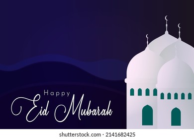 illustration vector graphic of eid mubarak nice for template banner social media